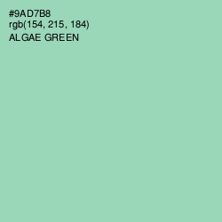 #9AD7B8 - Algae Green Color Image