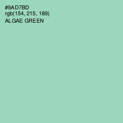 #9AD7BD - Algae Green Color Image