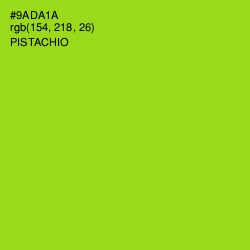 #9ADA1A - Pistachio Color Image