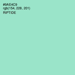 #9AE4C9 - Riptide Color Image