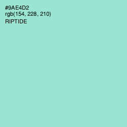 #9AE4D2 - Riptide Color Image