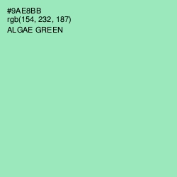 #9AE8BB - Algae Green Color Image