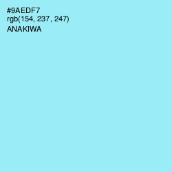 #9AEDF7 - Anakiwa Color Image