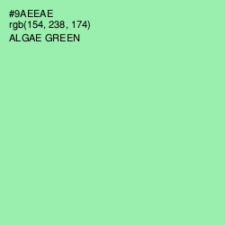 #9AEEAE - Algae Green Color Image