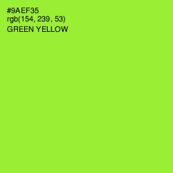 #9AEF35 - Green Yellow Color Image
