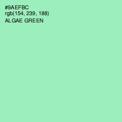 #9AEFBC - Algae Green Color Image