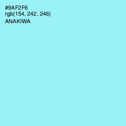 #9AF2F6 - Anakiwa Color Image