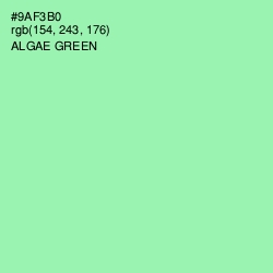 #9AF3B0 - Algae Green Color Image
