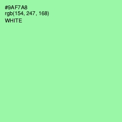 #9AF7A8 - Mint Green Color Image