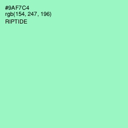 #9AF7C4 - Riptide Color Image