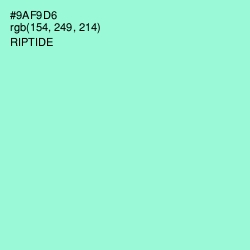 #9AF9D6 - Riptide Color Image