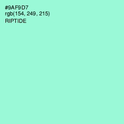 #9AF9D7 - Riptide Color Image