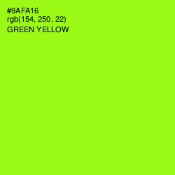 #9AFA16 - Green Yellow Color Image