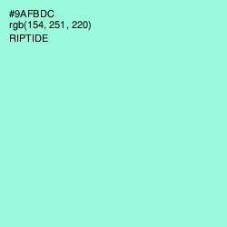 #9AFBDC - Riptide Color Image