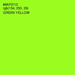 #9AFD1D - Green Yellow Color Image