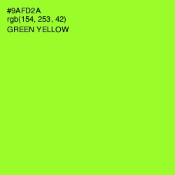 #9AFD2A - Green Yellow Color Image