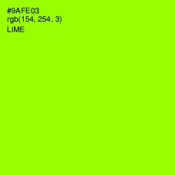 #9AFE03 - Lime Color Image