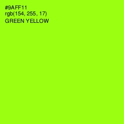 #9AFF11 - Green Yellow Color Image