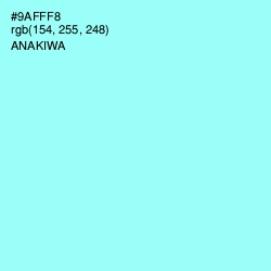 #9AFFF8 - Anakiwa Color Image