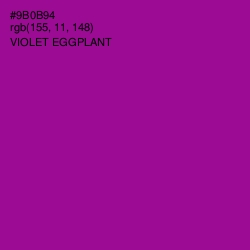 #9B0B94 - Violet Eggplant Color Image