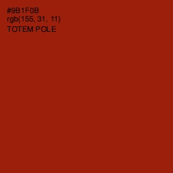 #9B1F0B - Totem Pole Color Image