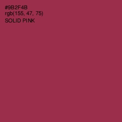 #9B2F4B - Solid Pink Color Image