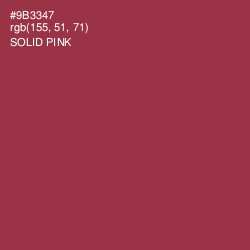 #9B3347 - Solid Pink Color Image
