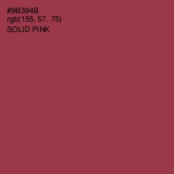 #9B394B - Solid Pink Color Image