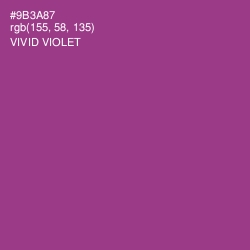#9B3A87 - Vivid Violet Color Image