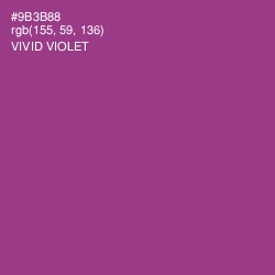 #9B3B88 - Vivid Violet Color Image