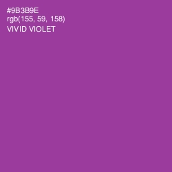 #9B3B9E - Vivid Violet Color Image
