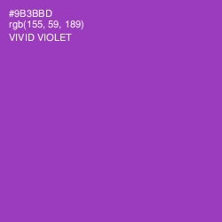 #9B3BBD - Vivid Violet Color Image