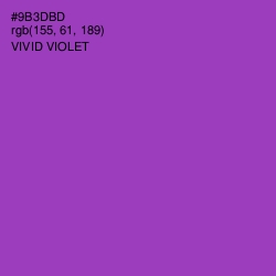 #9B3DBD - Vivid Violet Color Image