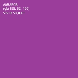 #9B3E9B - Vivid Violet Color Image