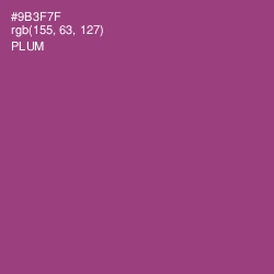 #9B3F7F - Plum Color Image