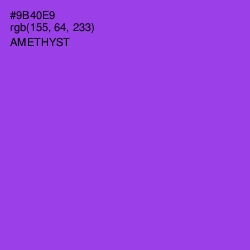 #9B40E9 - Amethyst Color Image