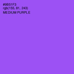 #9B51F3 - Medium Purple Color Image
