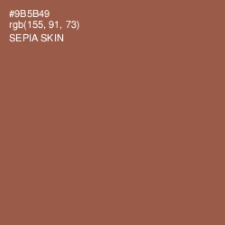 #9B5B49 - Sepia Skin Color Image