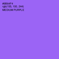 #9B64F4 - Medium Purple Color Image