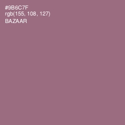 #9B6C7F - Bazaar Color Image