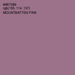 #9B7289 - Mountbatten Pink Color Image