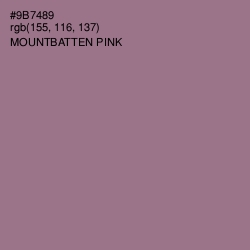 #9B7489 - Mountbatten Pink Color Image
