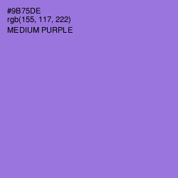 #9B75DE - Medium Purple Color Image