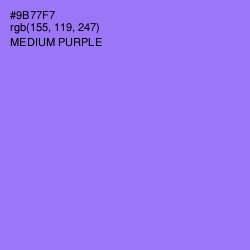 #9B77F7 - Medium Purple Color Image