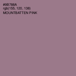#9B788A - Mountbatten Pink Color Image