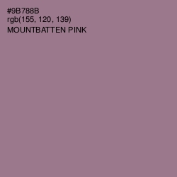 #9B788B - Mountbatten Pink Color Image
