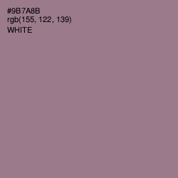 #9B7A8B - Mountbatten Pink Color Image