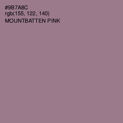 #9B7A8C - Mountbatten Pink Color Image