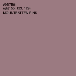 #9B7B81 - Mountbatten Pink Color Image
