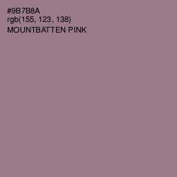 #9B7B8A - Mountbatten Pink Color Image